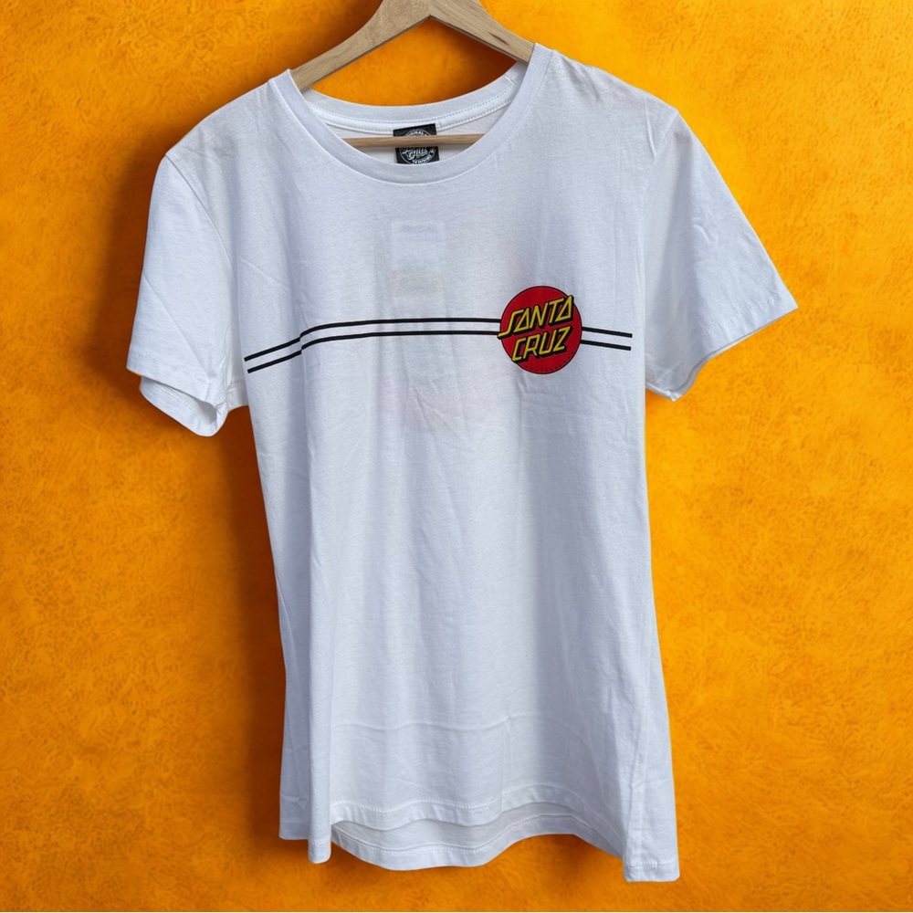 Santa Cruz Skateboards White Short Sleeve Tee - XL